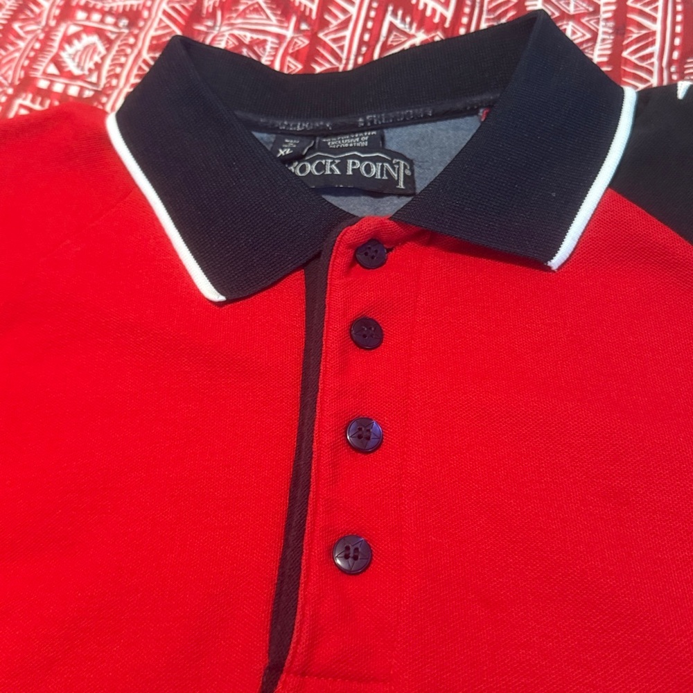 4th July Rock Port Red/Navy 4th July Polo Shirt in Excellent Condition. Xl - Picture 7 of 9